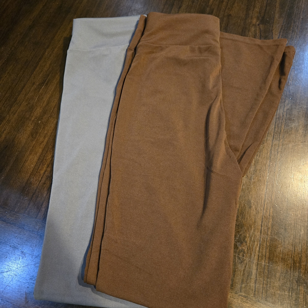 Women's Brown and Gray Track Pants